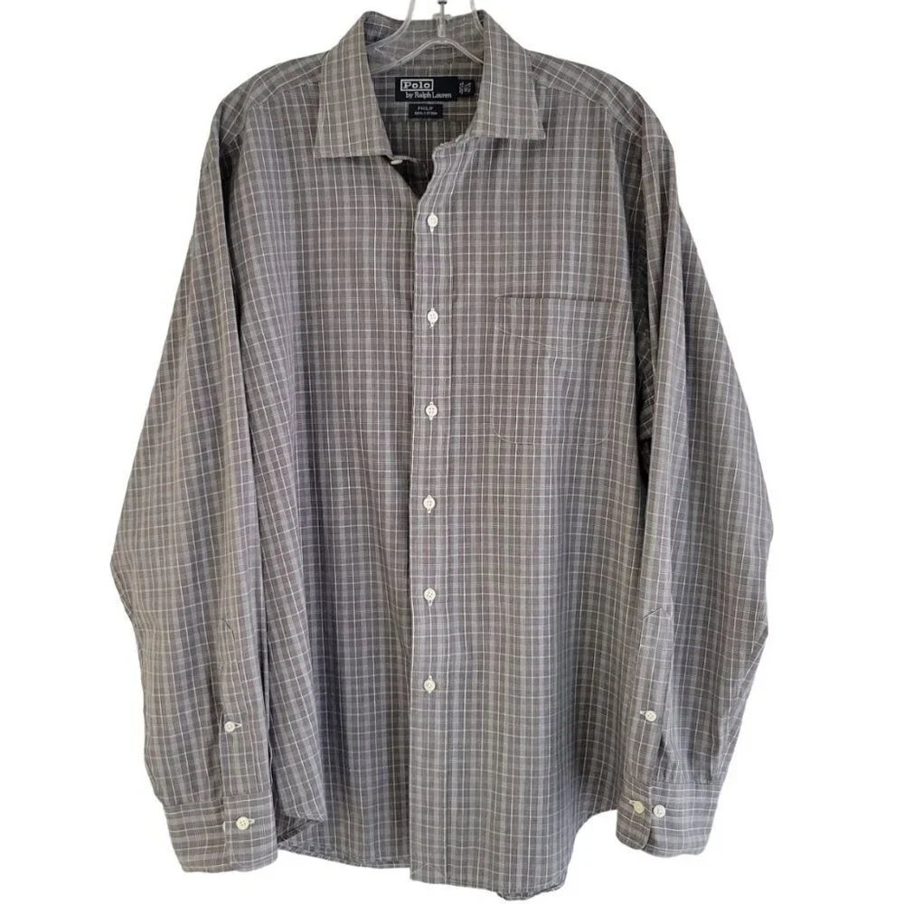 Polo by Ralph Lauren Philip Long Sleeve Button Down Shirt Size 16.5 34/35